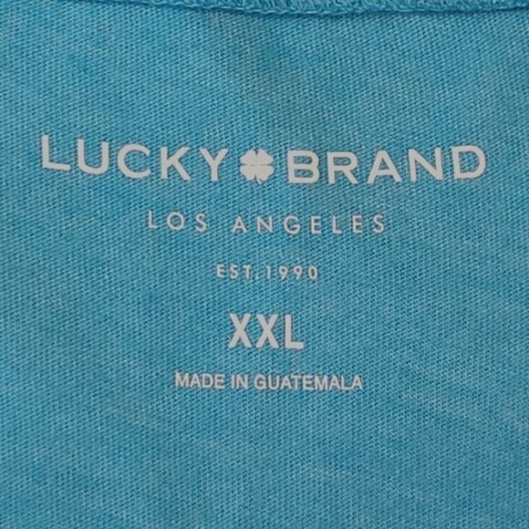 Lucky Brand Turquoise Graphic  T-shirt Size XXL - Picture 4 of 5